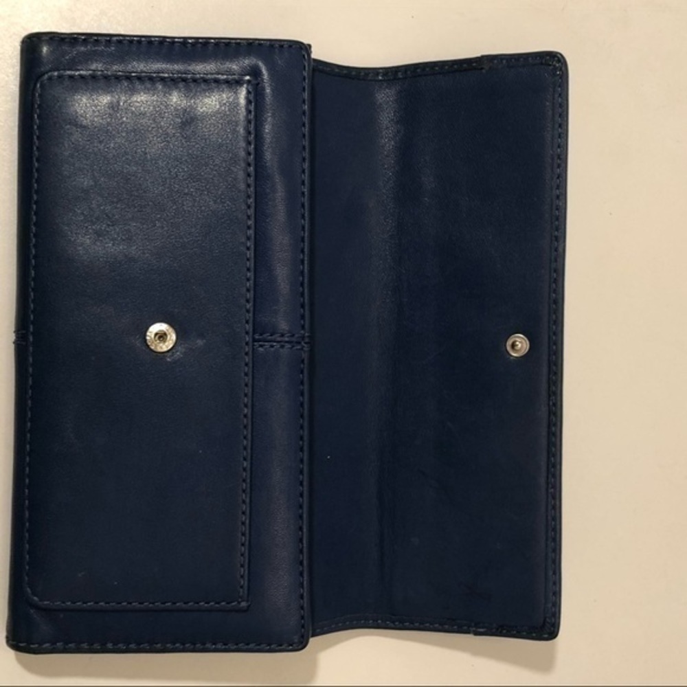 Coach Ashley blue leather checkbook wallet - Picture 9 of 13